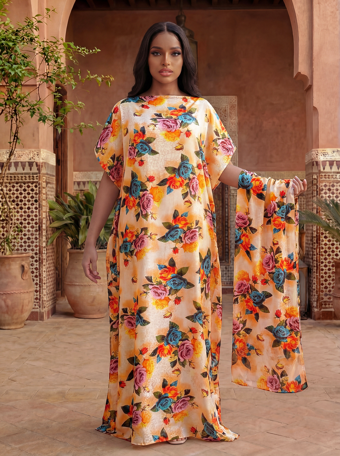 Women's Long Shawl Dubai Fashi - Summer Clothing For Older Women avaliação e preço