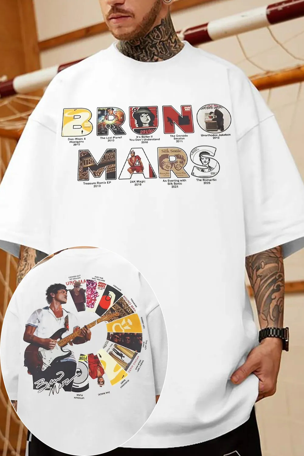 2026 Bruno Mars Graphic Shirt  - Summer Clothing Trends 2026 avaliação e preço