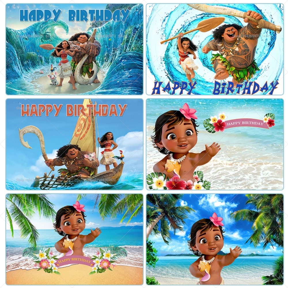 Baby Moana Theme Summer Birthd - Summer Clothing For Baby Boy avaliação e preço