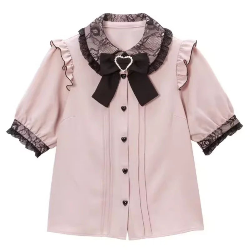 Kawaii Women Shirts Lolita Y2K - Summer Clothing Aesthetic avaliação e preço