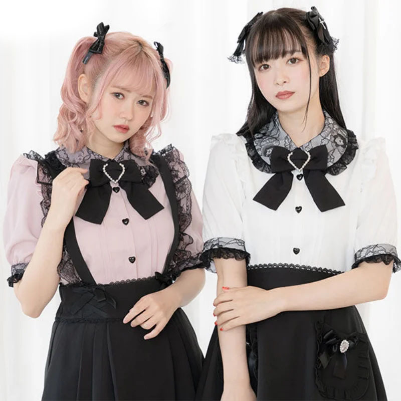 Kawaii Women Shirts Lolita Y2K - Summer Clothing Aesthetic avaliação e preço