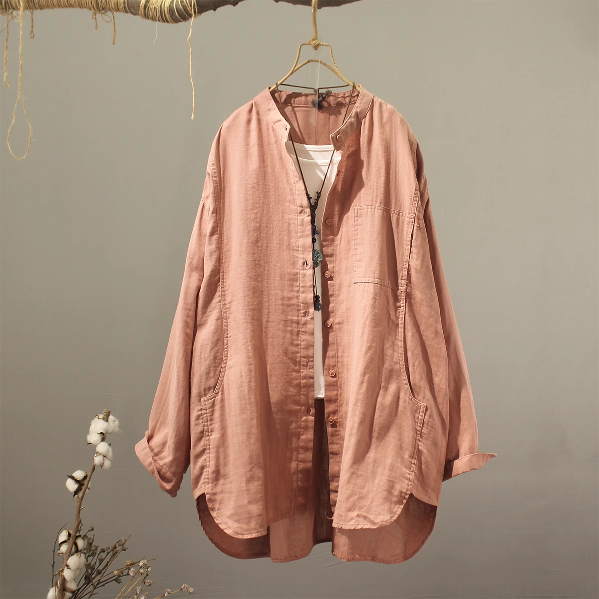 2026 Middle-aged women's cloth - Summer Clothing Yarn avaliação e preço