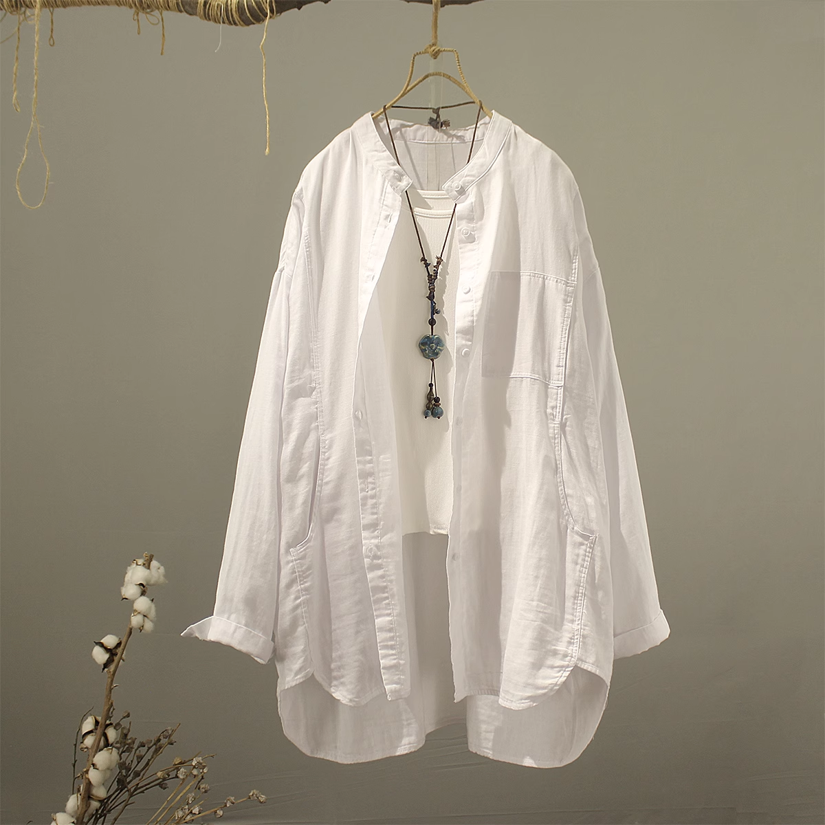2026 Middle-aged women's cloth - Summer Clothing Yarn avaliação e preço