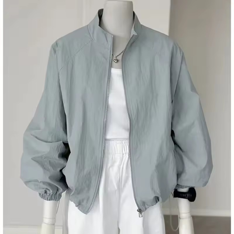 Korean Women Long Sleeved Suns - Crew Clothing Summer Jacket avaliação e preço