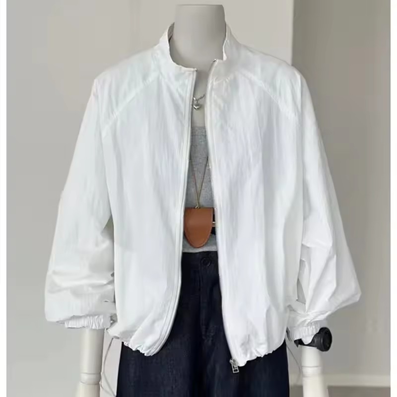 Korean Women Long Sleeved Suns - Crew Clothing Summer Jacket avaliação e preço