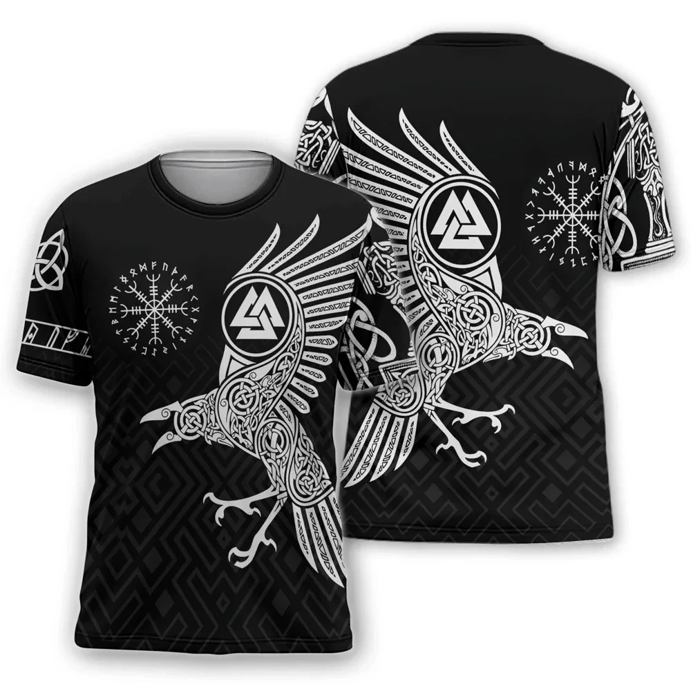 Viking Myth Valhalla Totem T-s - Summer Viking Clothing avaliação e preço