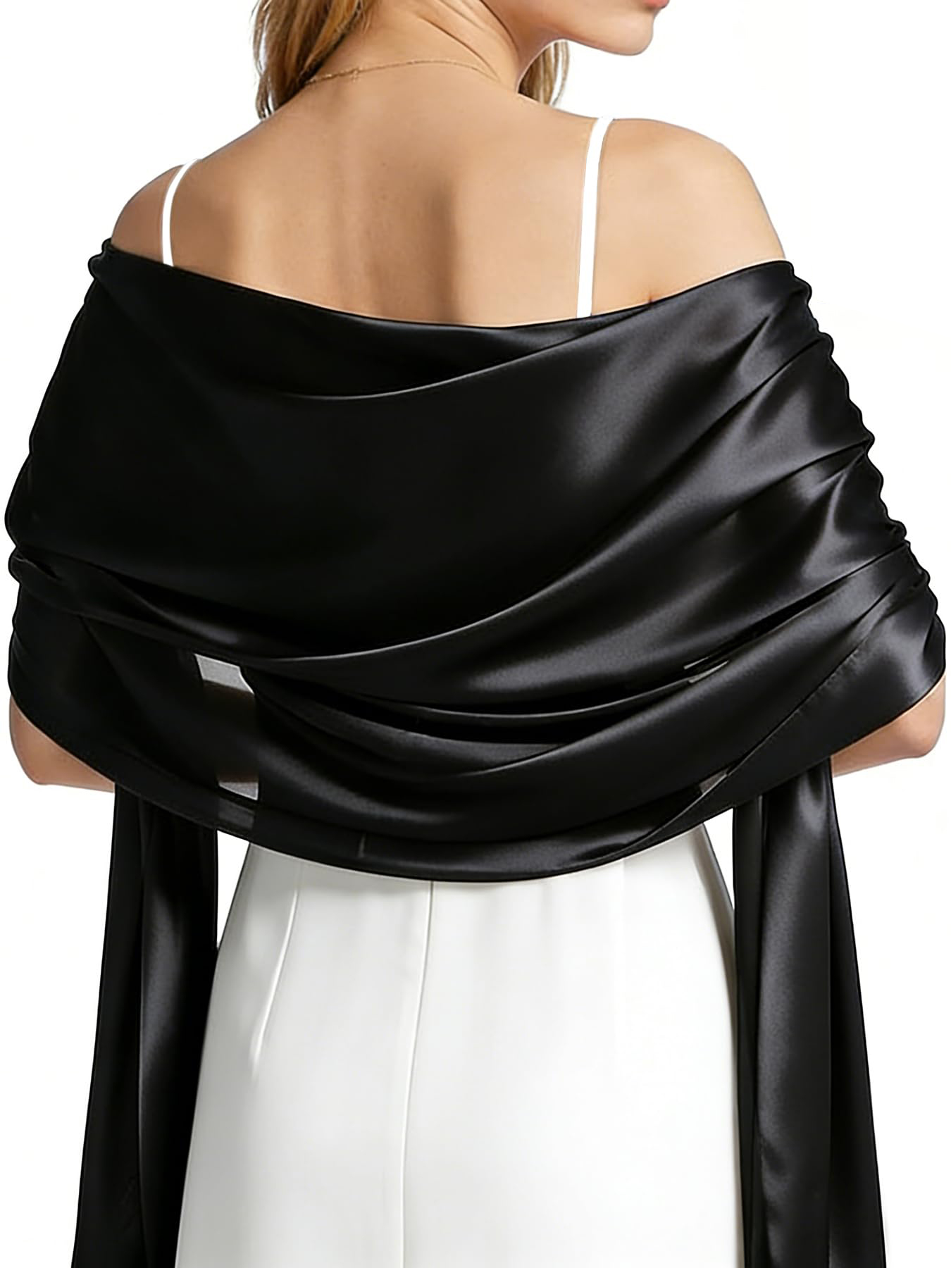 Women Satin Shawl Wrap for Eve - Summer Clothing For Older Women avaliação e preço
