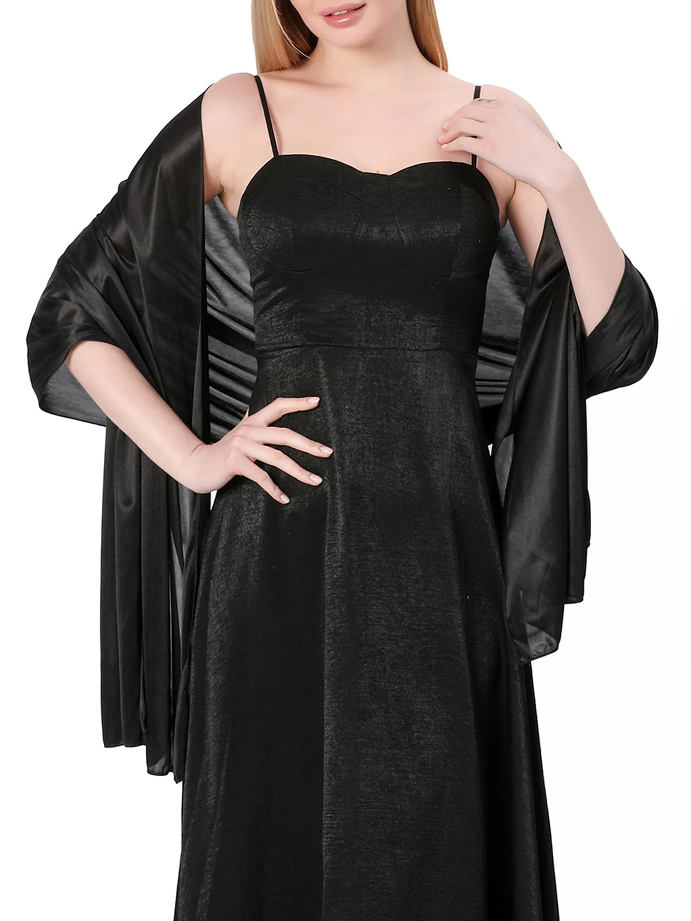 Women Satin Shawl Wrap for Eve - Summer Clothing For Older Women avaliação e preço