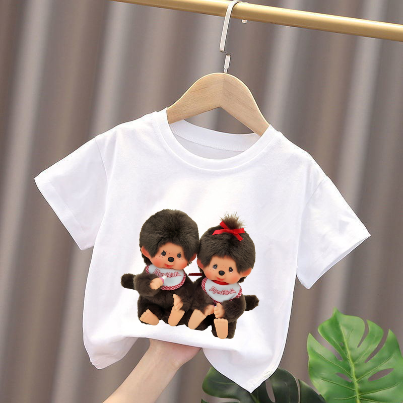 Monchhichi Kids T-shirts Anime - Summer Clothing For Baby Boy avaliação e preço