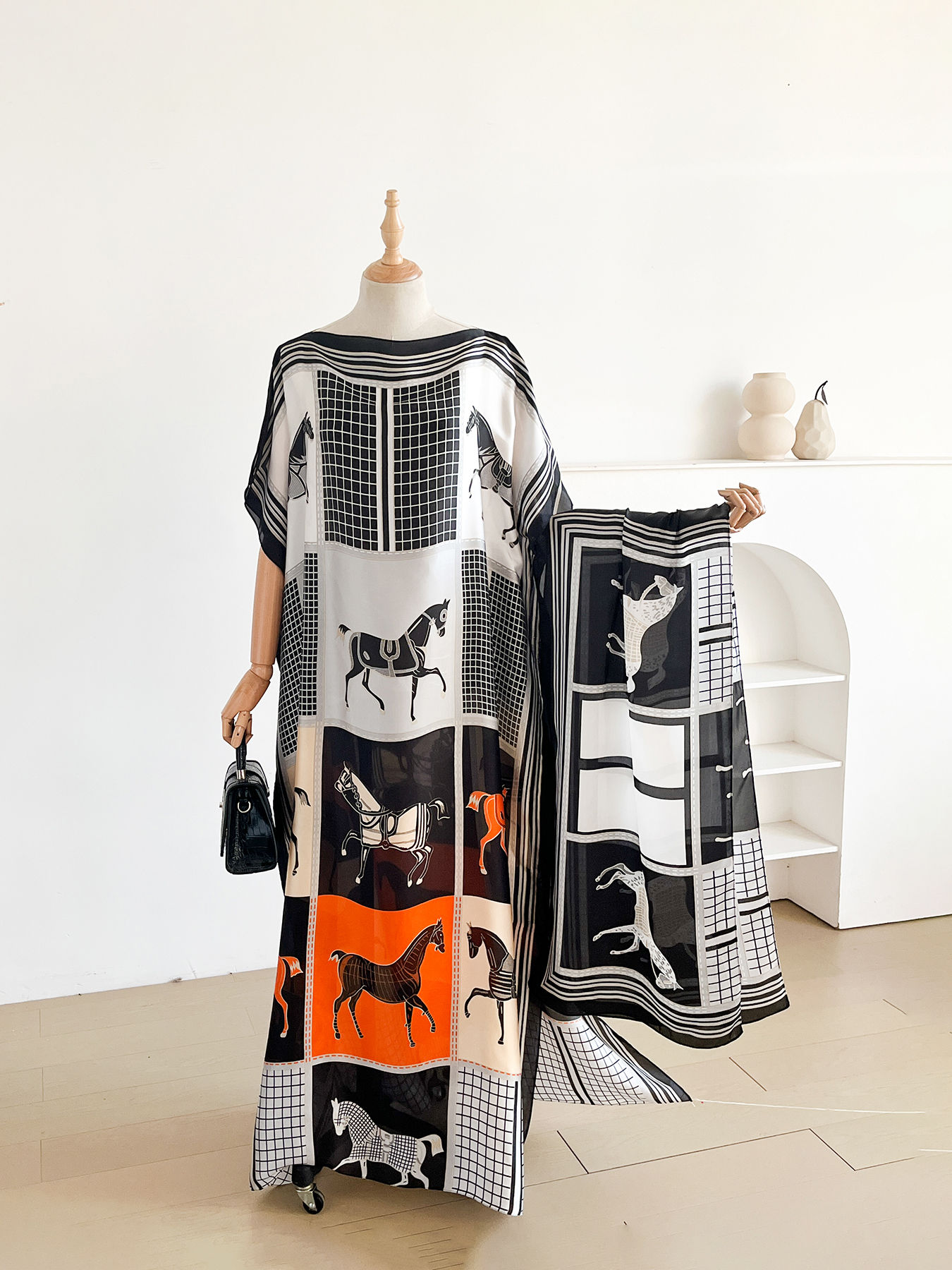 Elegant Printed Silk African S - Summer Clothing For Older Women avaliação e preço