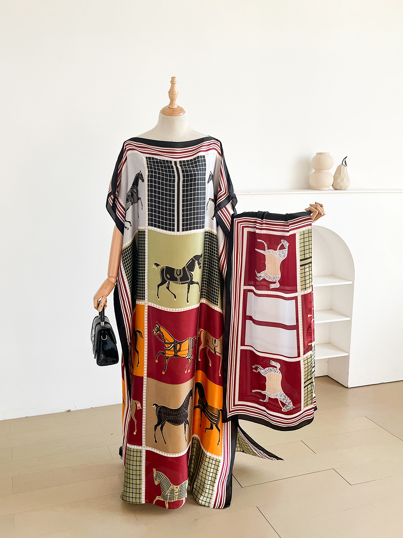Elegant Printed Silk African S - Summer Clothing For Older Women avaliação e preço