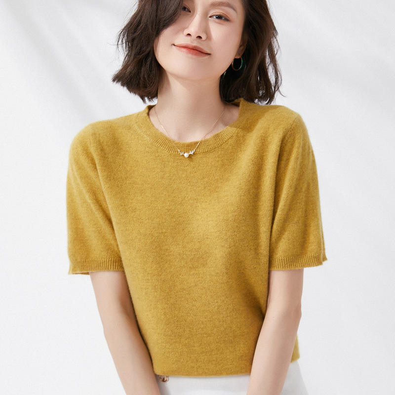 Spring and Summer New Short-sl - Summer Clothing Yarn avaliação e preço