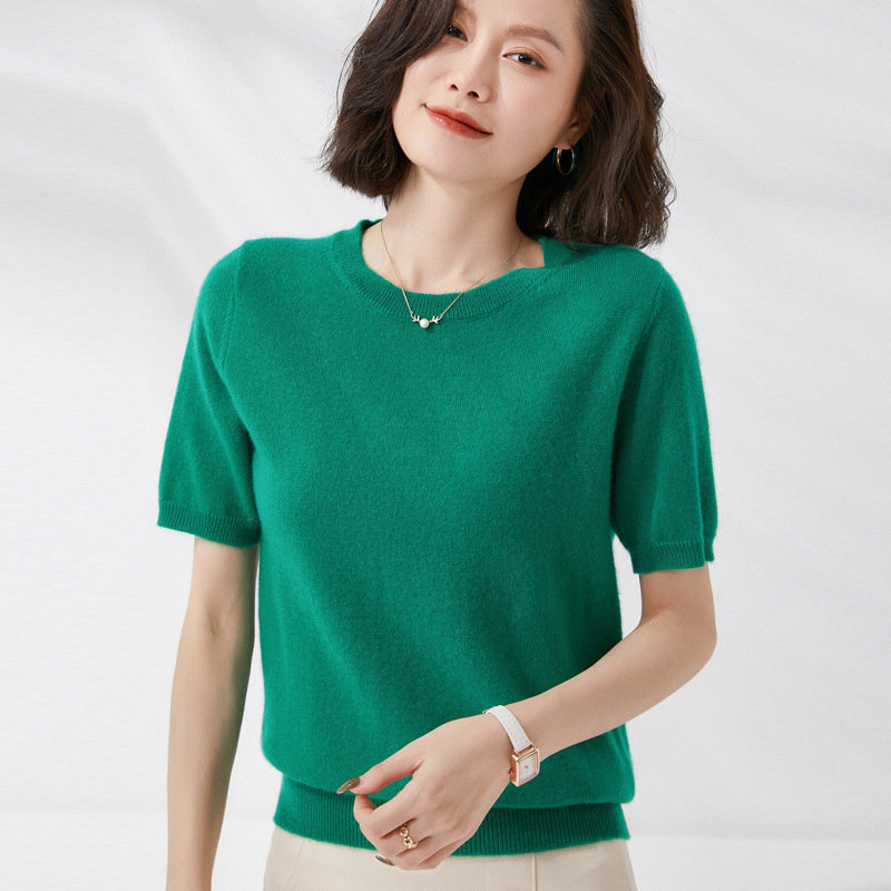 Spring and Summer New Short-sl - Summer Clothing Yarn avaliação e preço