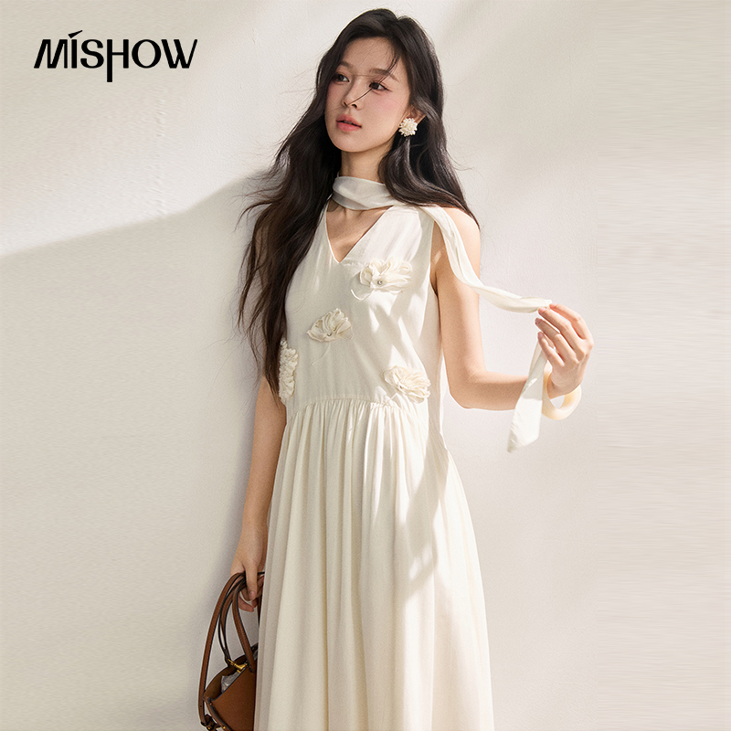 MISHOW Women's Lyocell 3D Flow - Sundress Midi Floral avaliação e preço