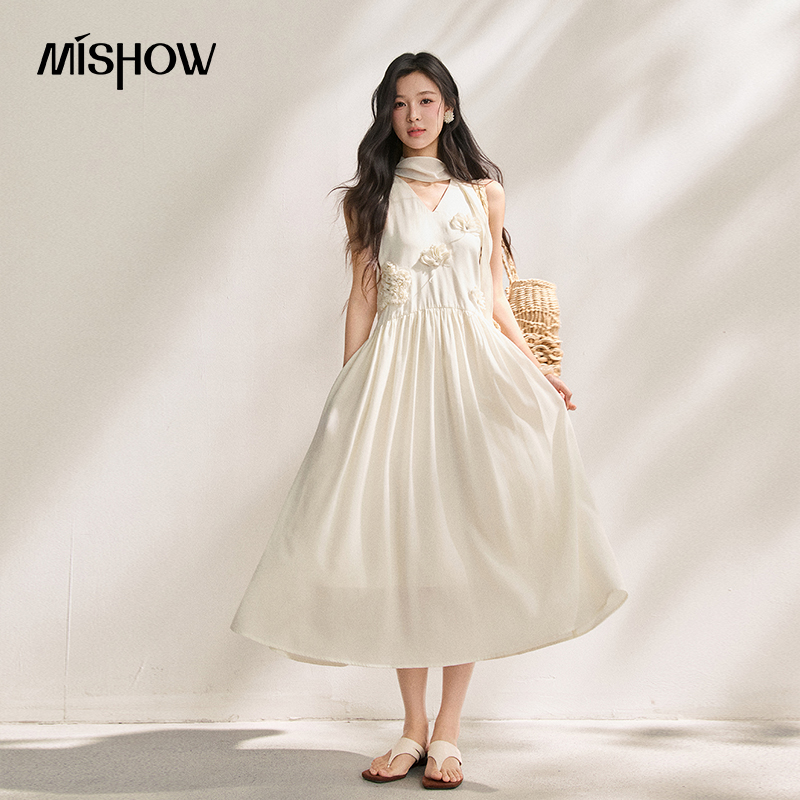 MISHOW Women's Lyocell 3D Flow - Sundress Midi Floral avaliação e preço