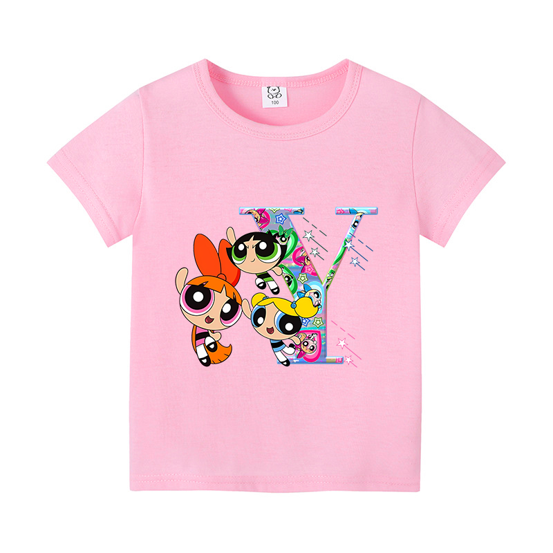 Powerpuff Girl T Shirt Cute Ca - Summer Clothing Newborn avaliação e preço