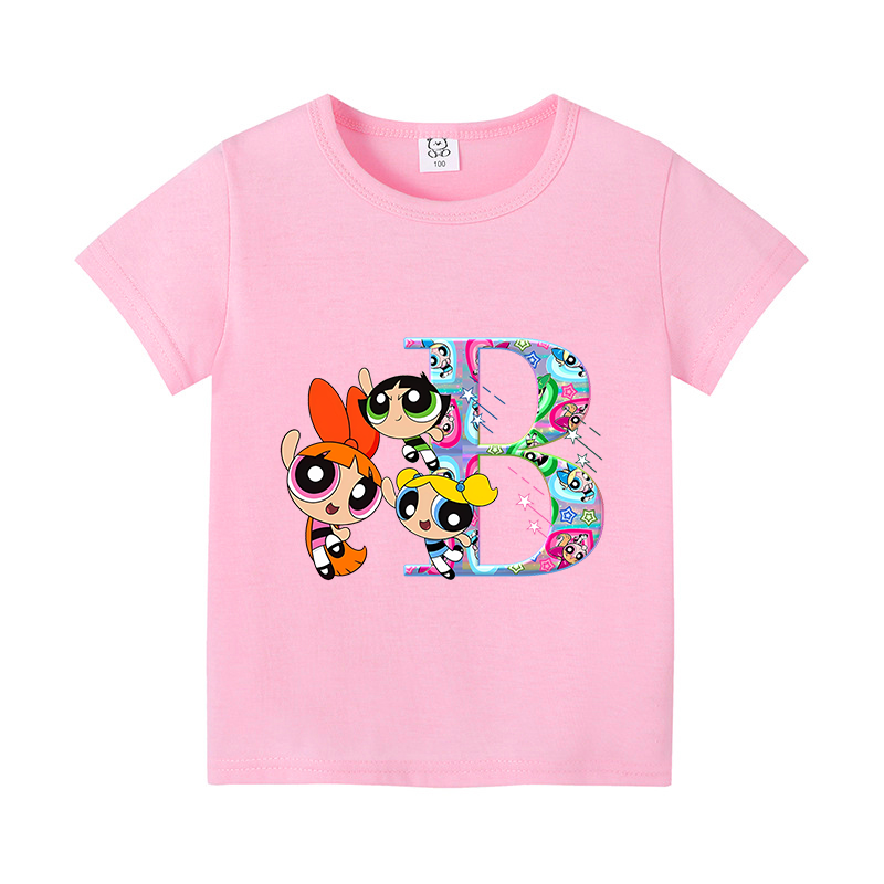 Powerpuff Girl T Shirt Cute Ca - Summer Clothing Newborn avaliação e preço