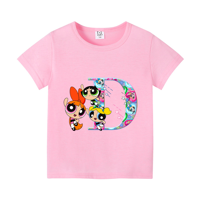 Powerpuff Girl T Shirt Cute Ca - Summer Clothing Newborn avaliação e preço