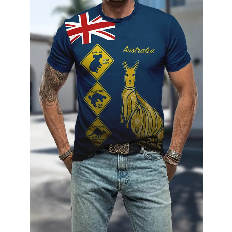Australia Graphic T Shirts Men - Summer Clothing Women Australia avaliação e preço