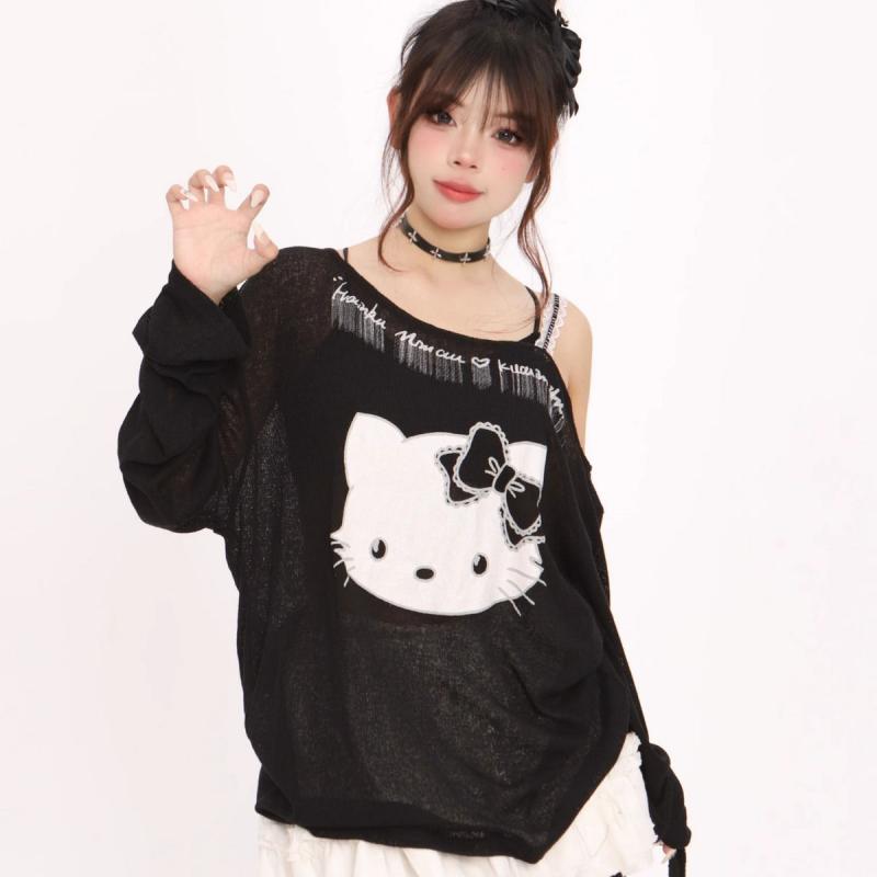 American Hello Kittys Long Sle - Summer Clothing Yarn avaliação e preço