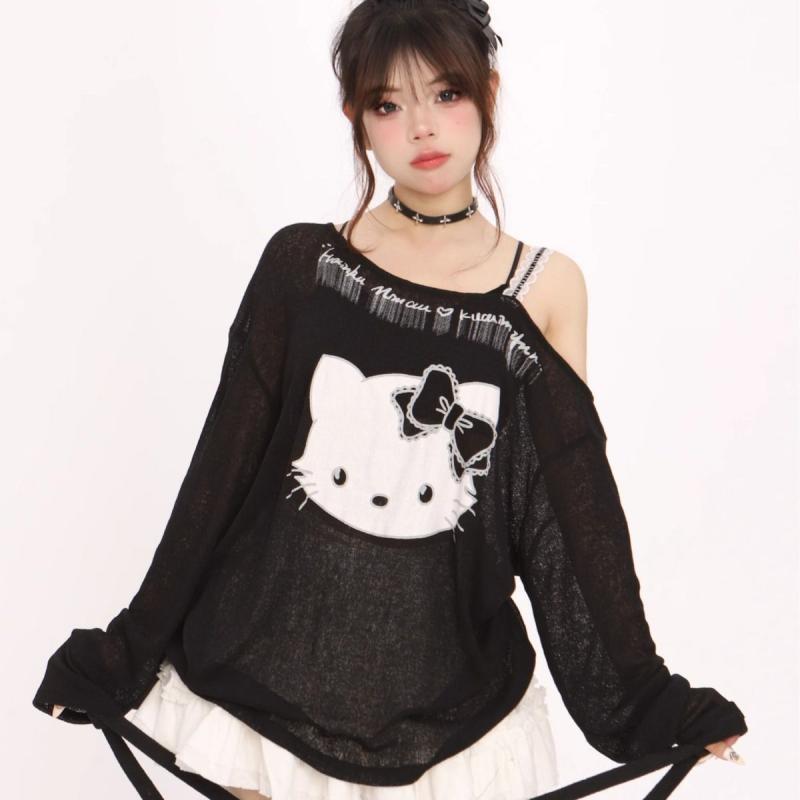 American Hello Kittys Long Sle - Summer Clothing Yarn avaliação e preço