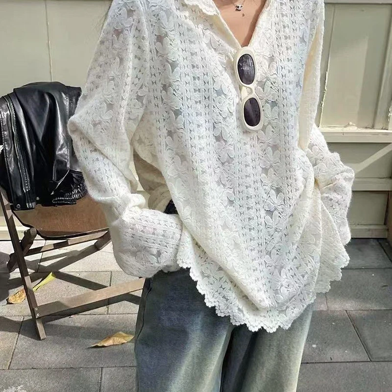 Y2K Lace Hooded Shirts Women S - Summer Clothing Aesthetic avaliação e preço