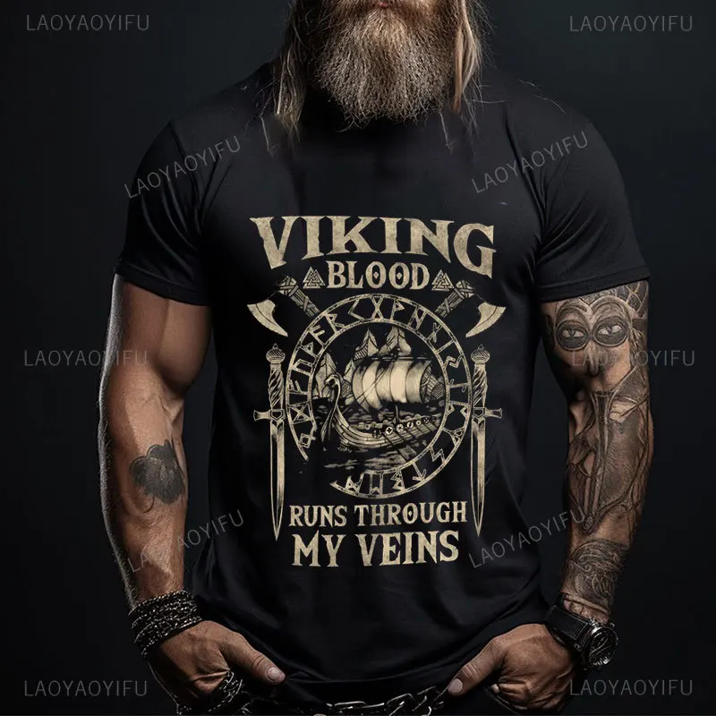 Viking Blood High Quality 100% - Summer Viking Clothing avaliação e preço