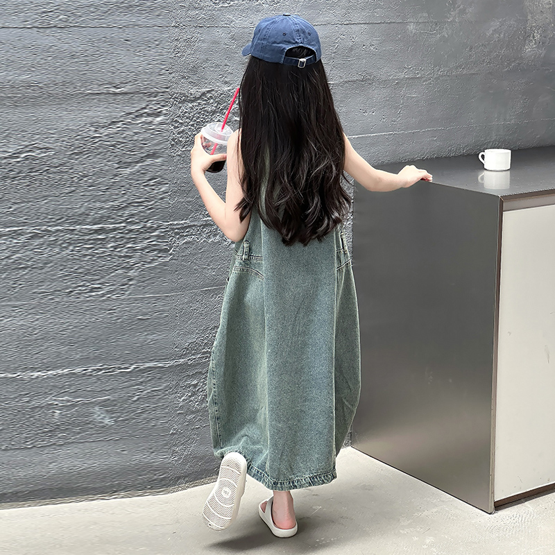 Vintage Blue Children Girls Hi - Summer Clothing Set For Girls avaliação e preço