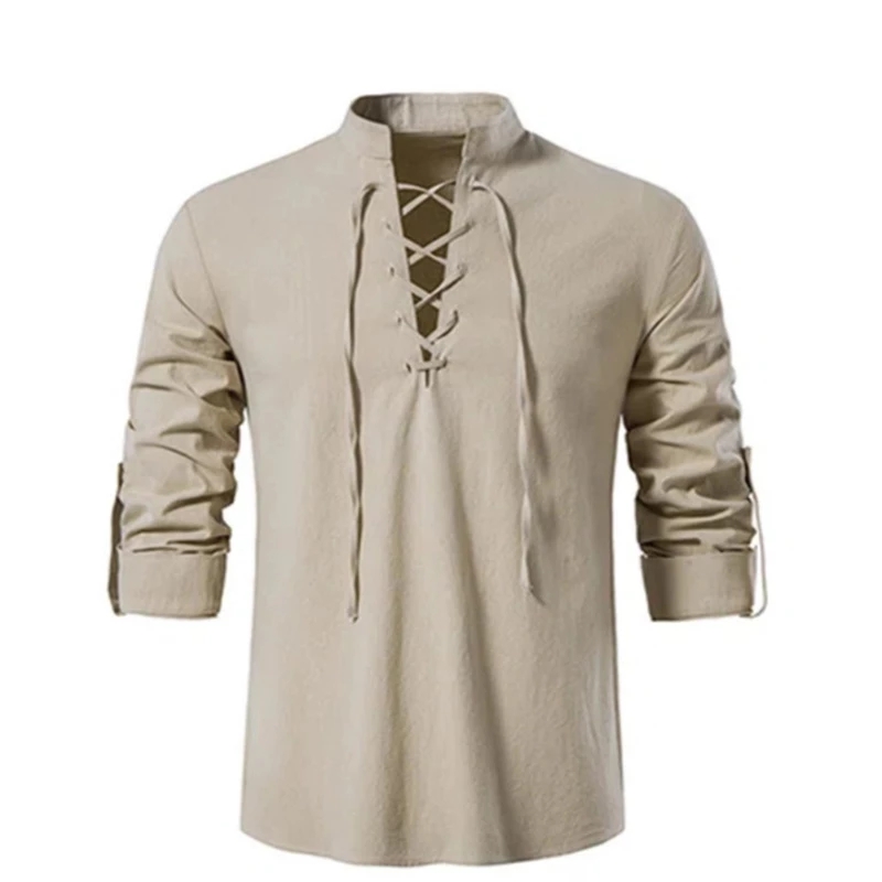 2023 New Men's V-neck shirt T- - Summer Viking Clothing avaliação e preço
