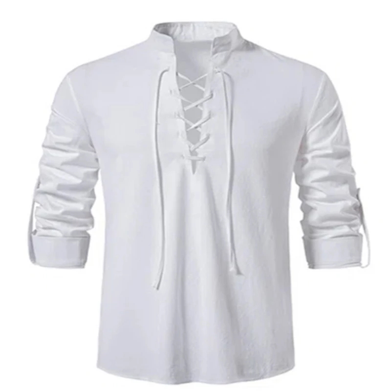 2023 New Men's V-neck shirt T- - Summer Viking Clothing avaliação e preço