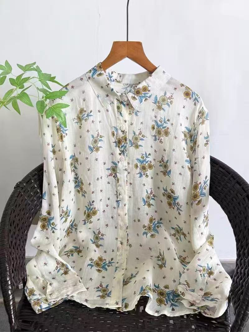 100% Ramie linen shirts and bl - Summer Clothing In Japan avaliação e preço