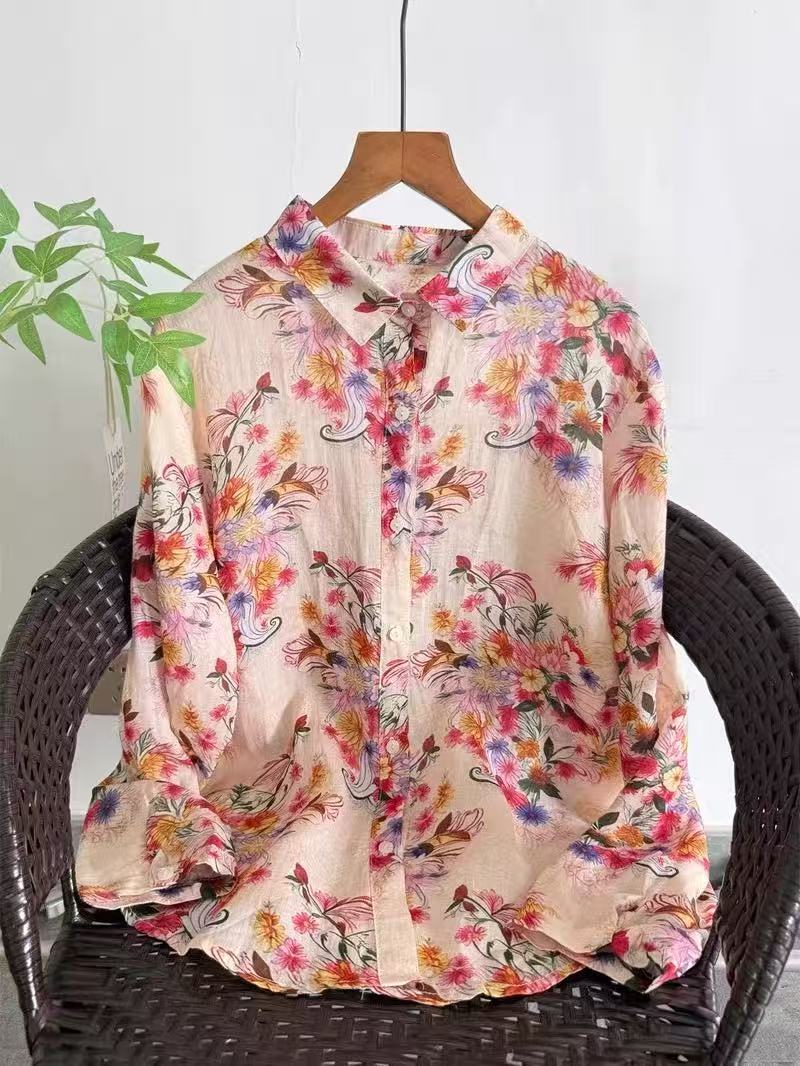 100% Ramie linen shirts and bl - Summer Clothing In Japan avaliação e preço