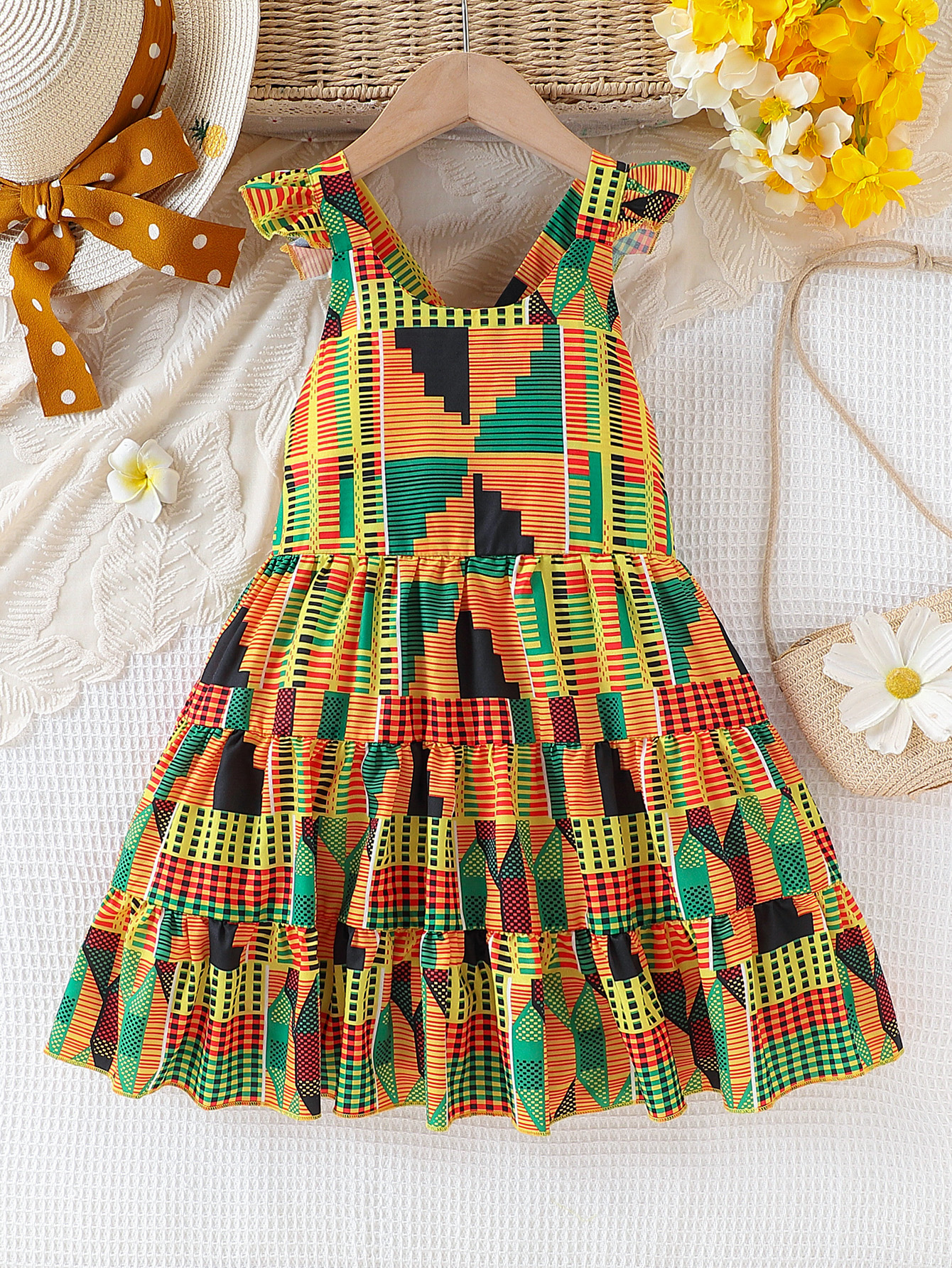 Girls summer African bohemian  - Summer Clothing Set For Girls avaliação e preço