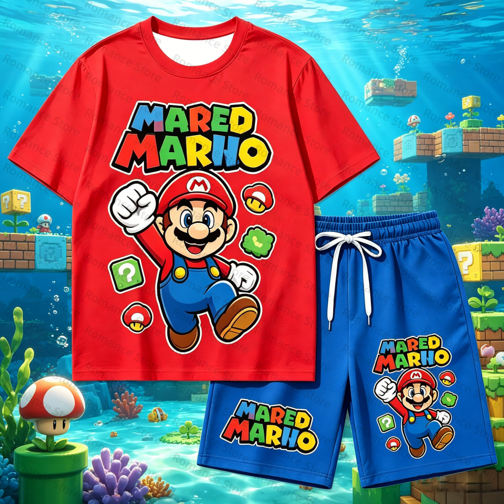 Kids Cartoon T-Shirt And Short - Summer Clothing For Baby Boy avaliação e preço
