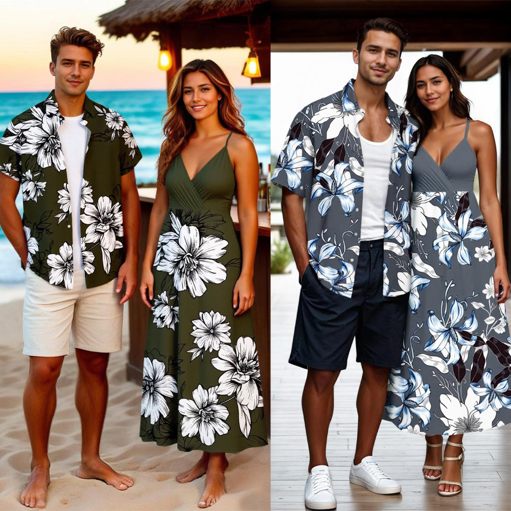 Flowers Leaf Printed Plus Size - Summer Clothing For Older Women avaliação e preço