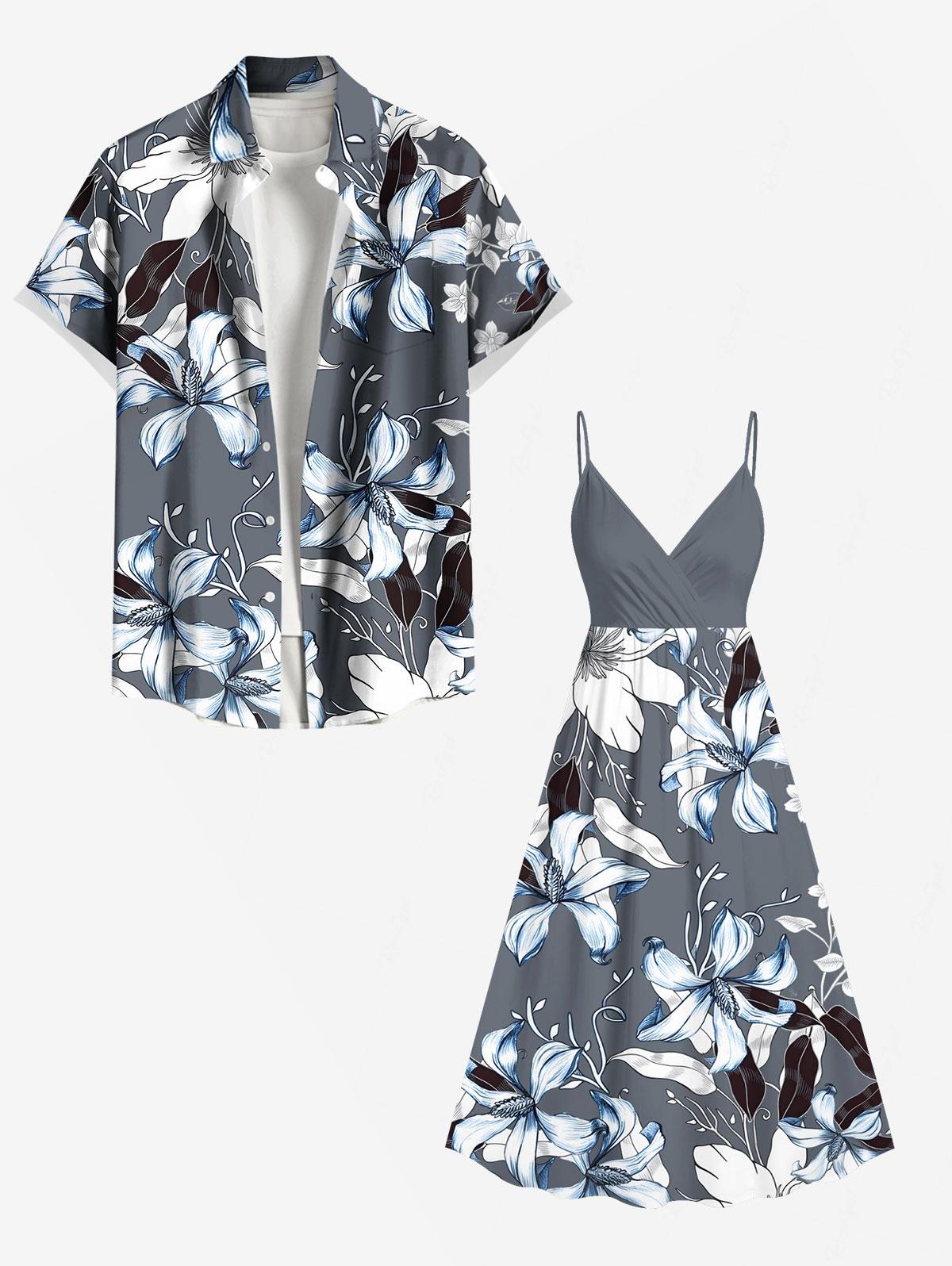 Flowers Leaf Printed Plus Size - Summer Clothing For Older Women avaliação e preço