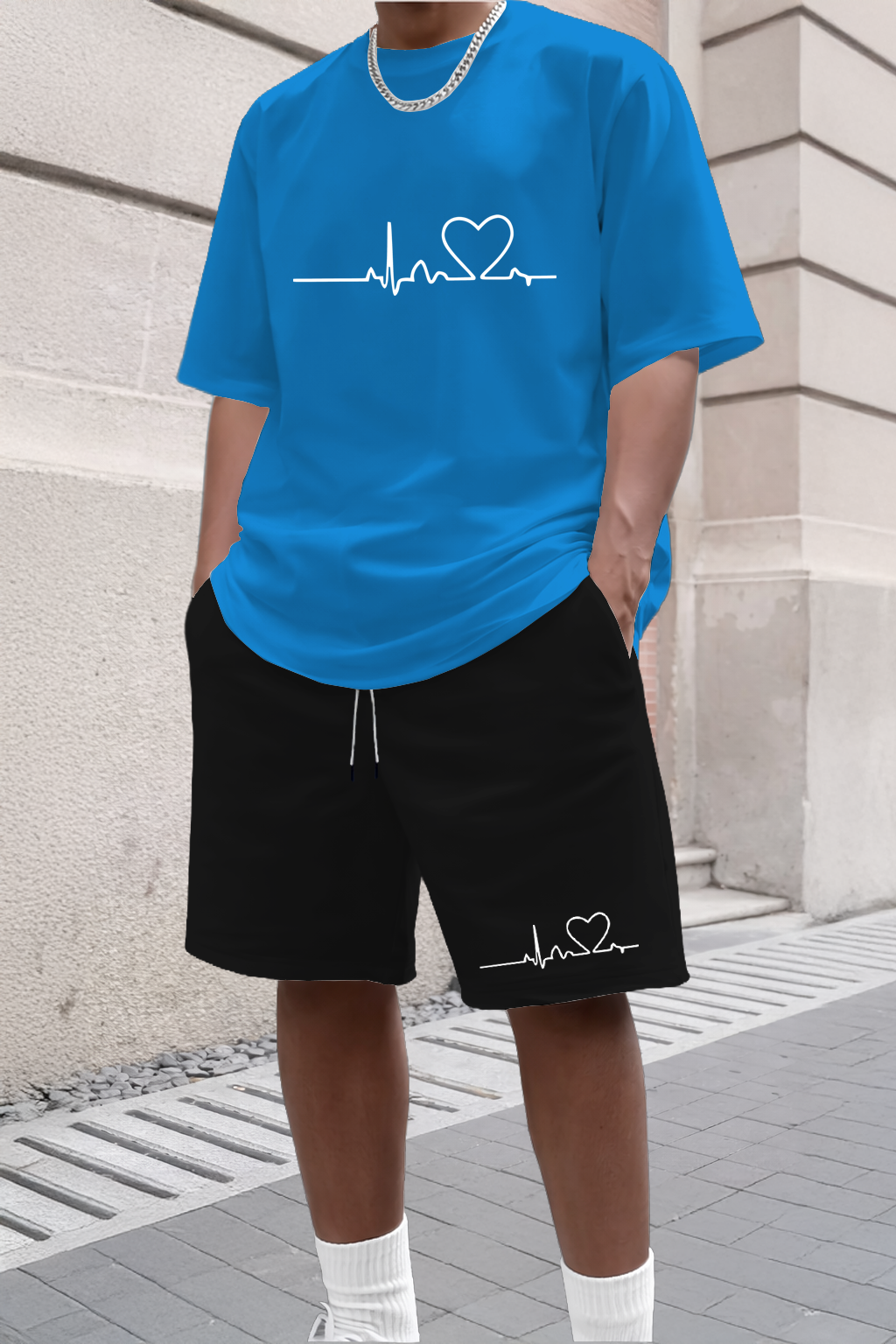 Heart Printed Short Sleeved Sh - Summer Clothing Aesthetic avaliação e preço
