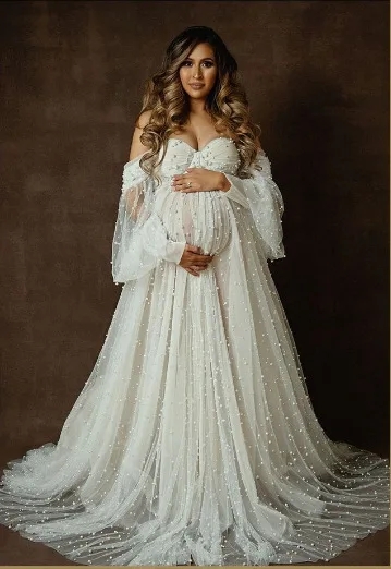 2024New Maternity Photography  - Summer Clothing Yarn avaliação e preço