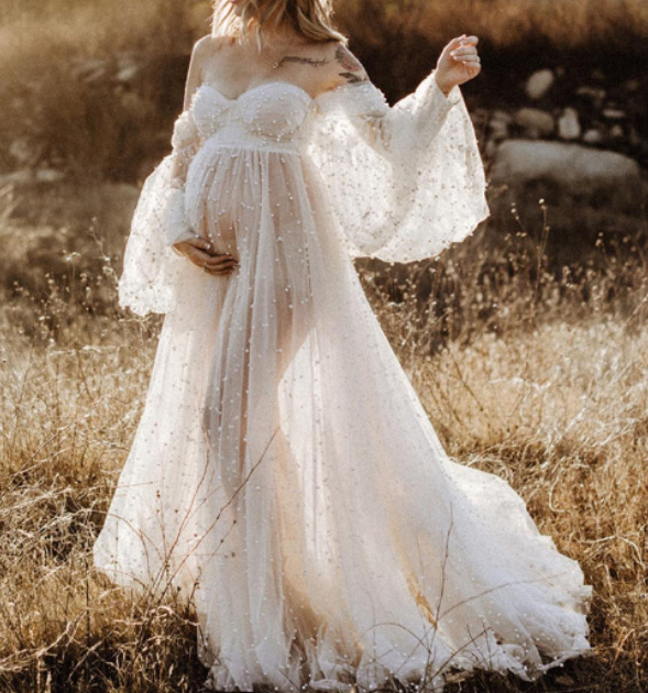 2024New Maternity Photography  - Summer Clothing Yarn avaliação e preço