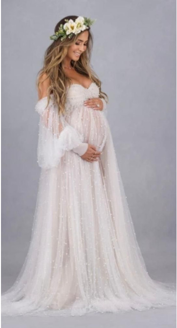 2024New Maternity Photography  - Summer Clothing Yarn avaliação e preço
