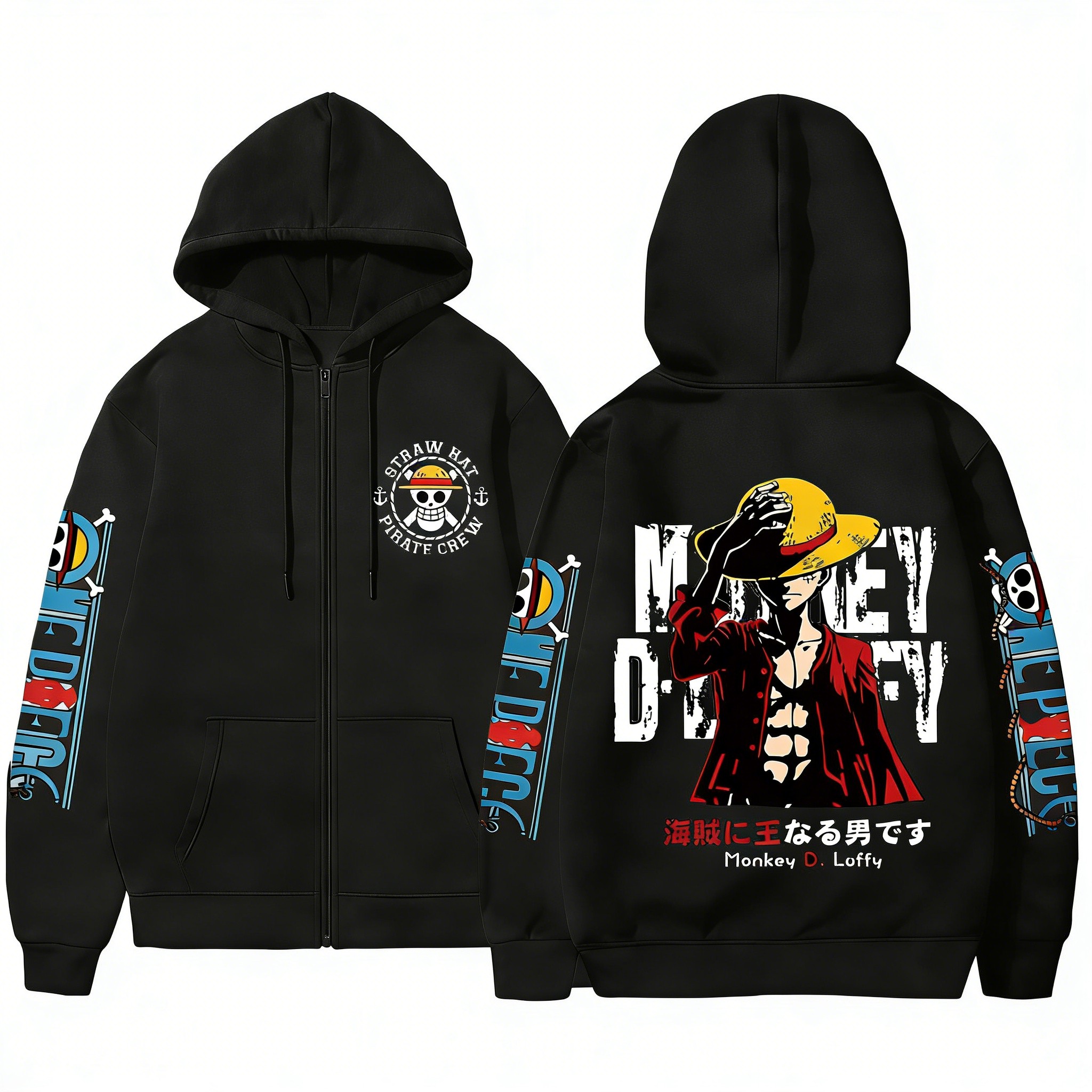 One Piece Anime Straw Hat Pira - Crew Clothing Summer Jacket avaliação e preço