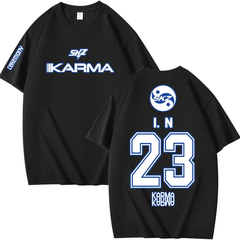 Popular Kpop KARMA Short Sleev - Summer Clothing Aesthetic avaliação e preço