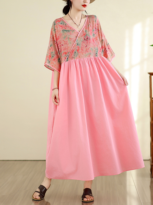 Retro Style Cotton Linen V-Nec - Summer Clothing New Look avaliação e preço